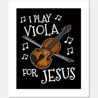 I Play Viola For Jesus Church String Musician Posters and Art